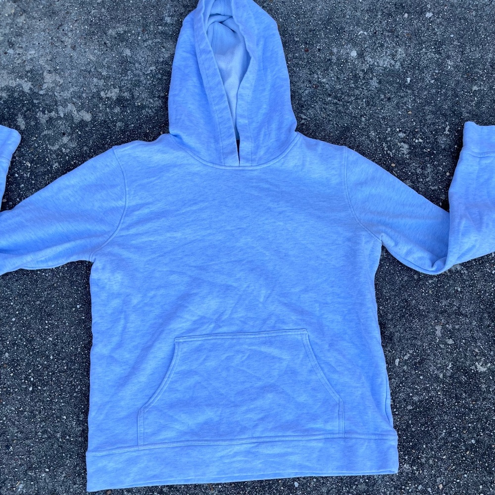 Light blue hoodie, perfect for a casual day out or going to the gym.